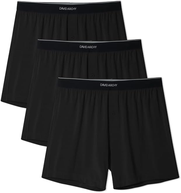 Anomocia Men's Loose Underwear Woven Boxers for Men 3-Pack Cotton